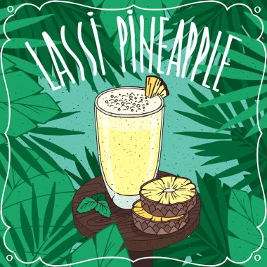 Ananas Hint içkiyle Lassi taze meyve suyu