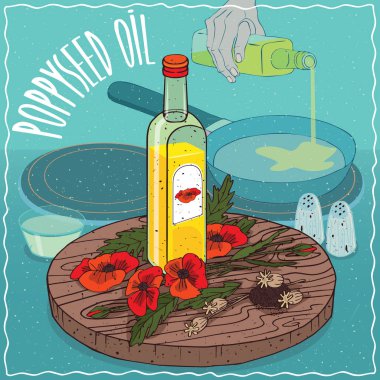 Haşhaş yağı yiyecek kızartma için kullanılan