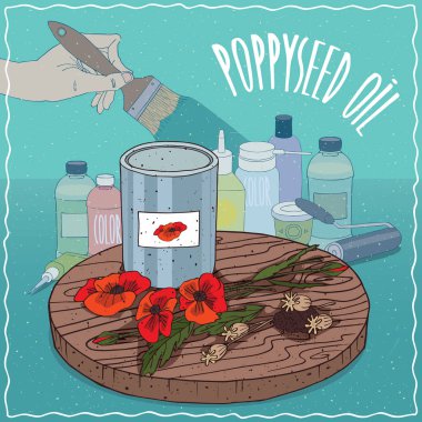 Boya üretimi için kullanılan haşhaş yağı