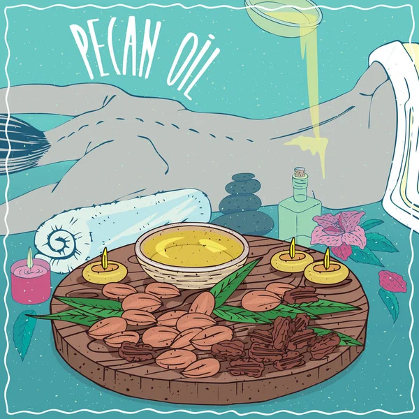 Vücut masajı için kullanılan ceviz yağı