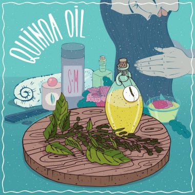 Quinoa yağı saç bakımı için kullanılan