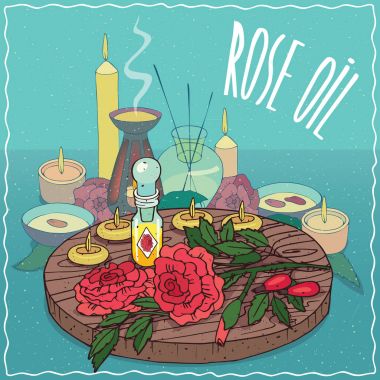 Gül yağı aromaterapi için kullanılan