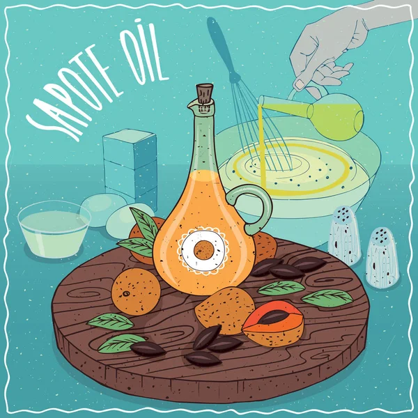 Yemek pişirmek için kullanılan sapot yağı