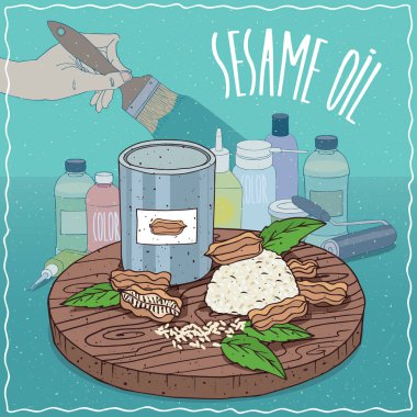 Boya üretimi için kullanılan susam yağı