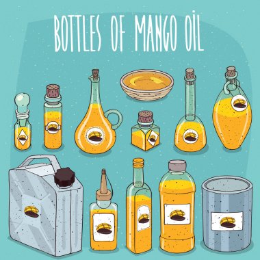 Mango yağı ile konteyner kümesi