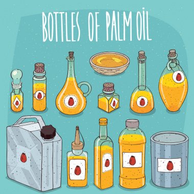 Hurma yağı ile kaplarını kümesi