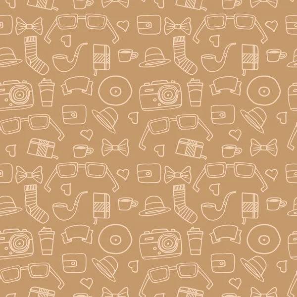 Açık kahverengi renk sorunsuz Hipster desende