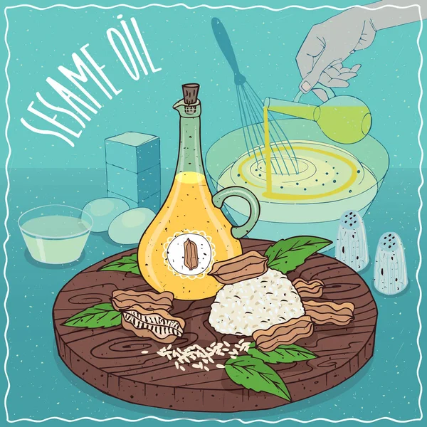 Yemek pişirmek için kullanılan susam yağı