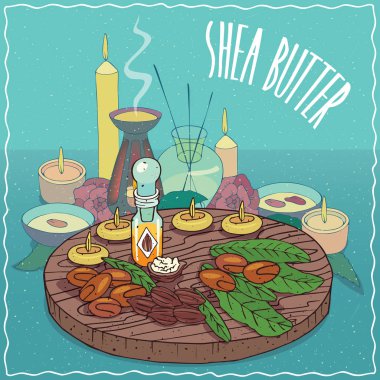 Shea yağı yağı aromaterapi için kullanılan