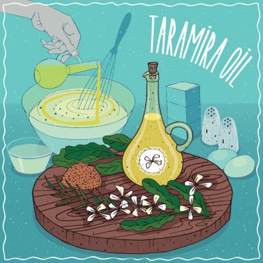 Yemek pişirmek için kullanılan Taramira yağı