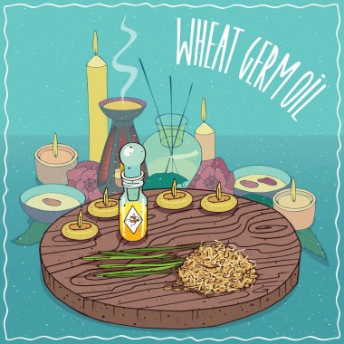 Aromaterapi için kullanılan buğday tohumu yağı