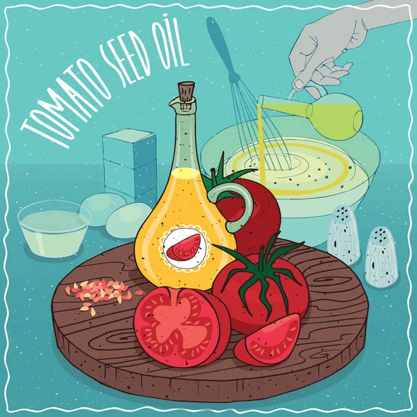 Tomatenkernöl zum Kochen — Stockvektor