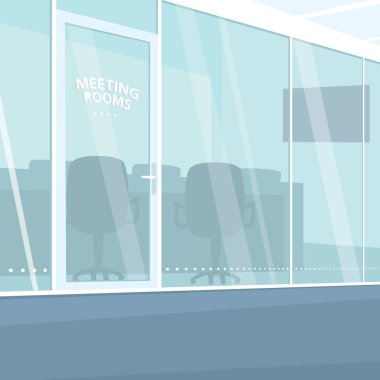 Toplantı odası ile office koridor iç