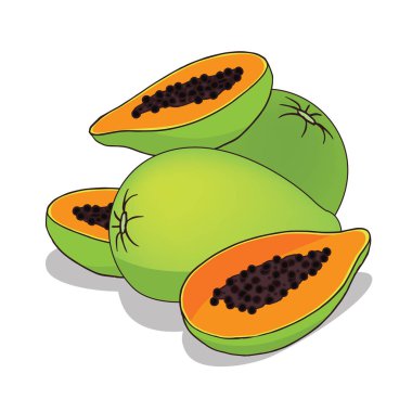 Papaya meyve izole