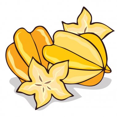 Olgun starfruit veya carambola ayırma