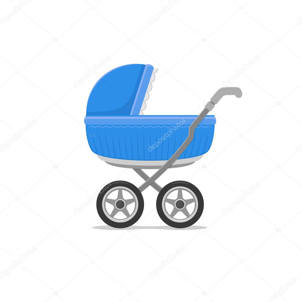 Baby Carriage Flat Vector