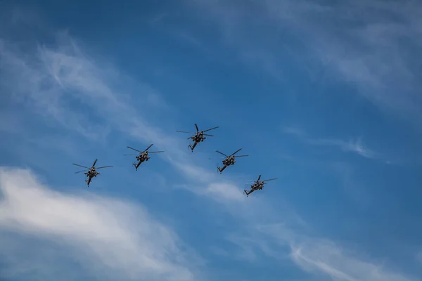 Парад Честь Дня Победы Мая Москве Состоялся Парад Боевых Самолетов — стоковое фото