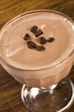 Kahve dondurma. seçici odak