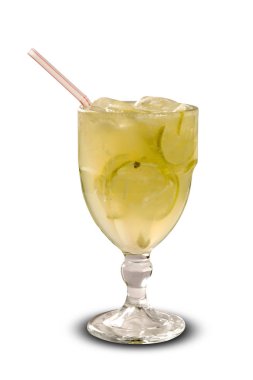 Limon meyve Caipirinha Brezilya'nın beyaz arka planda