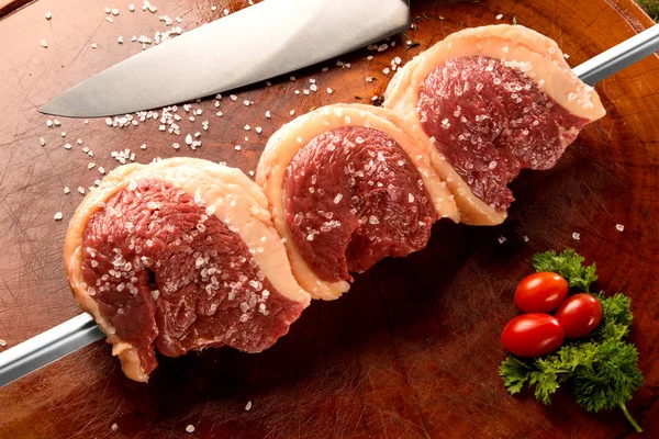 Picanha brasileña. Carne cruda . — Foto de Stock