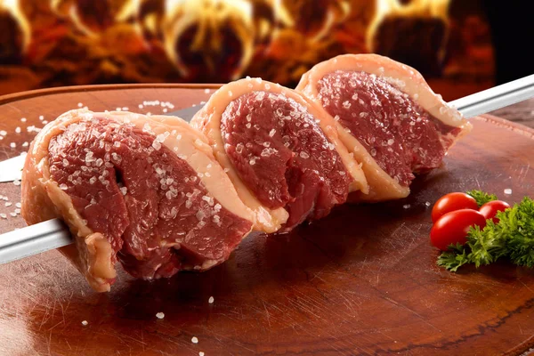 Brasilianische Picanha. rohes Fleisch. — Stockfoto