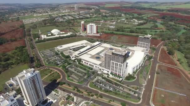 Aerial view architeture in Ribeirao Preto - Sao Paulo - Brazil. August 2016. — Stock Video