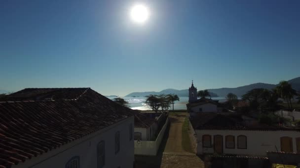 Εναέρια άποψη σε Paraty πόλη - Ρίο ντε Τζανέιρο - Βραζιλία — Αρχείο Βίντεο