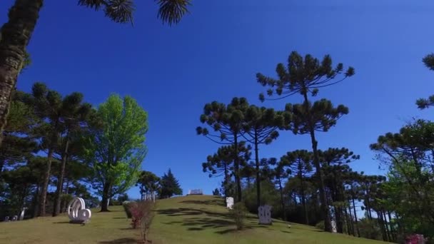 Légifelvételek a város Campos do Jordao. Fontos turisztikai honlapján. Október, 2016-ban. — Stock videók