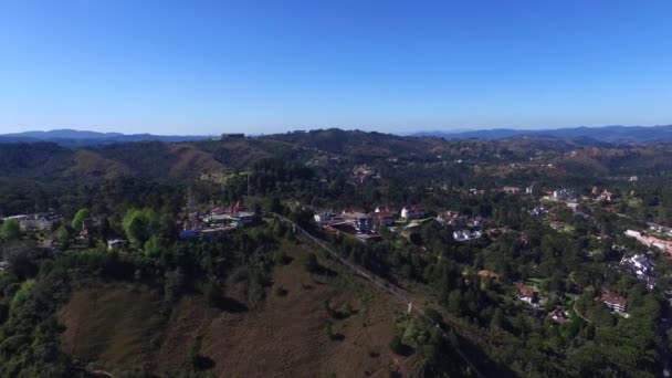 Veduta aerea di Campos do Jordao - San Paolo - Brasile. Elephant Hill. ottobre, 2016 . — Video Stock
