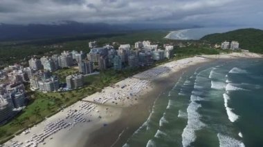 Sao Paulo Brezilya devlet Kuzey Sahil kıyılarına havadan görünümü. Riviera St Lawrence. Kasım 2016.
