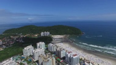 Sao Paulo Brezilya devlet Kuzey Sahil kıyılarına havadan görünümü. Riviera St Lawrence. Kasım, 2016