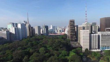 Sao Paulo şehir hava görünümünde. Brezilya. Temmuz, 2016