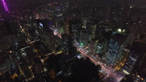 Luchtfoto in Sao Paulo stad. Brazilië. Juli, 2016. — Stockvideo