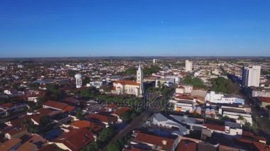 Sao Paulo devlet - Brezilya Andradina şehir içinde hava görüntüleri. Temmuz, 2016.