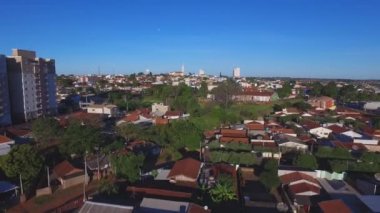 Sao Paulo devlet - Brezilya Andradina şehir içinde hava görüntüleri. Temmuz, 2016.