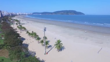 Havadan görüntüleri Beach Sao Paulo Brezilya devlet Santos şehir. Temmuz, 2016