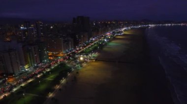Sao Paulo Brezilya devlet Santos şehir havadan görüntüleri. Temmuz, 2016