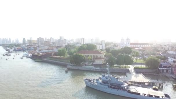 Vista aérea del mercado Ver-o-Peso en Belem do Para City - Brasil. noviembre, 2016 . — Vídeo de stock