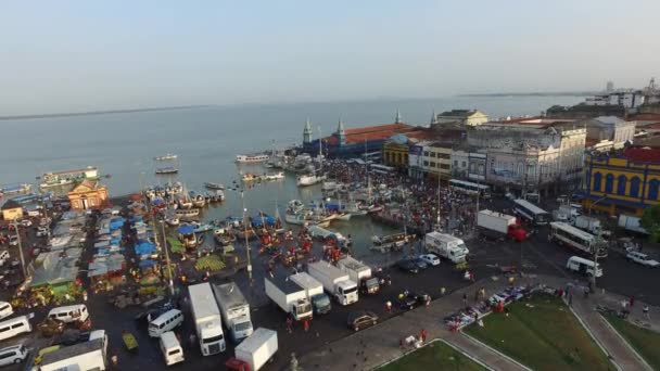 Vue Aérienne Marché Ver-o-Peso à Belem do Para City - Brésil. novembre, 2016 . — Video