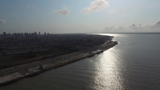 Vista aérea Punto Ver o Rio en la ciudad de Belem do Para. noviembre, 2016 . — Vídeo de stock