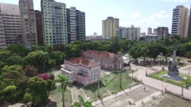 Aerial view Theatro da Paz in Belem do Para, Brazil. November, 2016.