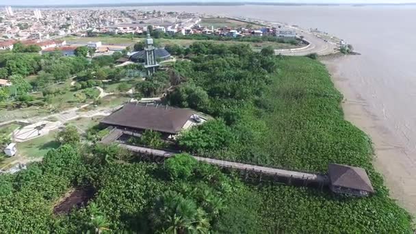 Luftaufnahme mangal das garas in Belem do para Stadt. Amazonasschutz. November 2016. — Stockvideo