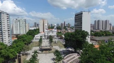 Aerial view Nossa Senhora Nazare Cathedral in Belem do Para, Brazil. November, 2016.