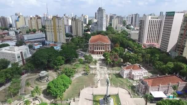 Aerial view Theatro da Paz in Belem do Para, Brazil. November, 2016. — Αρχείο Βίντεο