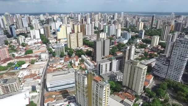 Aerial view Theatro da Paz in Belem do Para, Brazil. November, 2016. — Stock Video