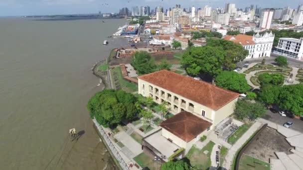 Vista aérea del mercado Ver-o-Peso en Belem do Para City - Brasil. noviembre, 2016 . — Vídeo de stock