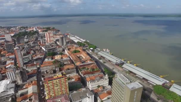 A légi felvétel a Belem do Para Brazíliában. November, 2016-ban. — Stock videók