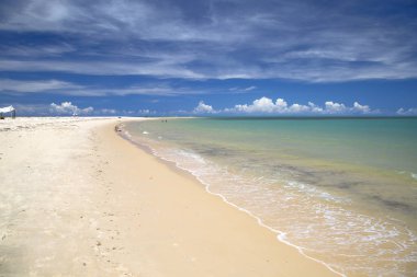 Brezilyalı plaj sahil Corumbau, Bahia, Brezilya güneşli bir gün.