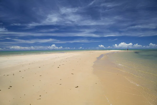 Brazilian beach coast on a sunny day in Corumbau, Bahia, Brazil. — Stock Photo, Image