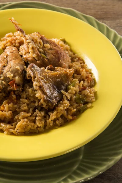 Comida, pollo con arroz — Foto de Stock